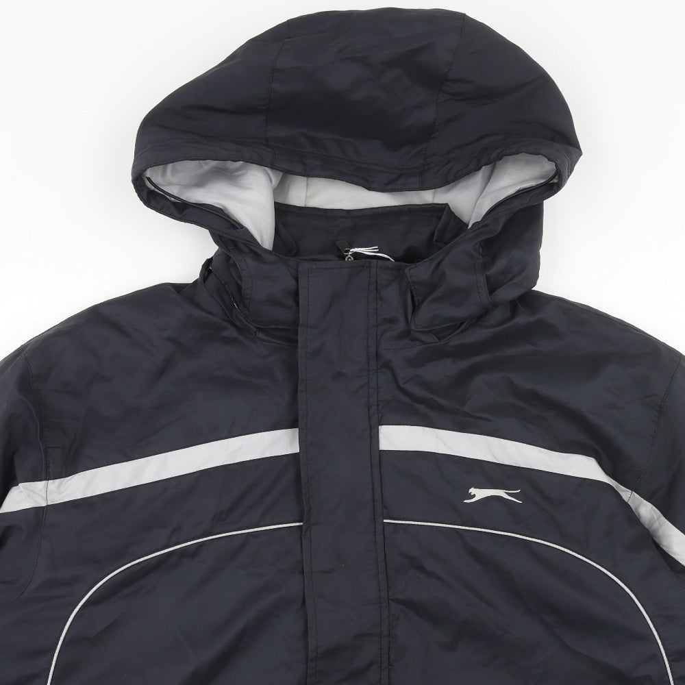 Slazenger Mens Blue Windbreaker Coat Size L Zip