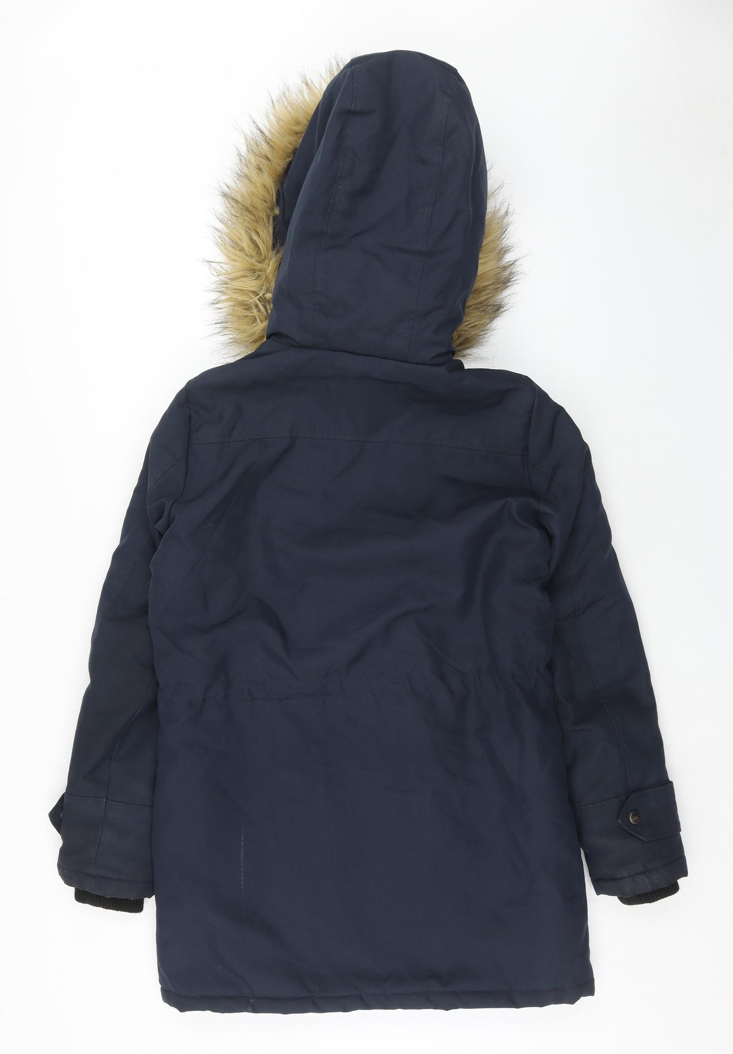 VERO MODA Womens Blue Parka Jacket Size S Snap