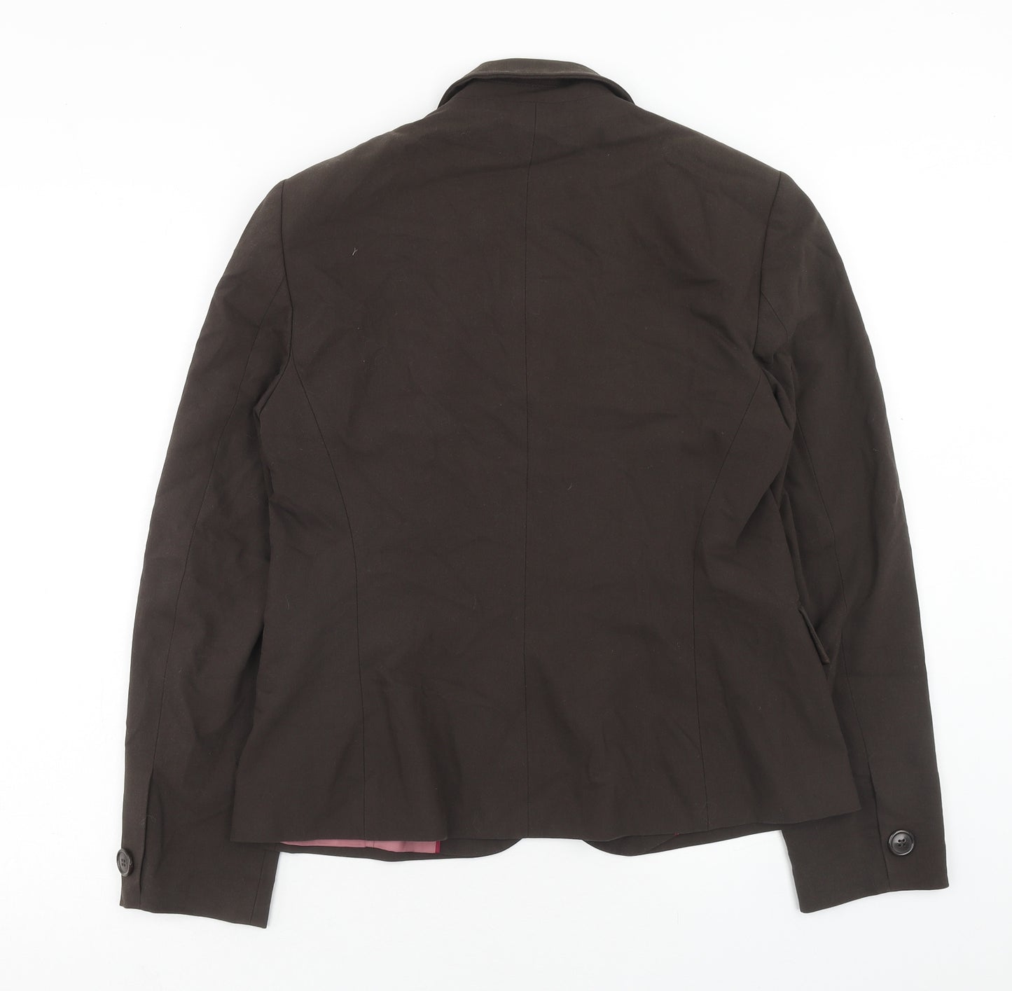 Marks and Spencer Womens Brown Jacket Blazer Size 12 Button