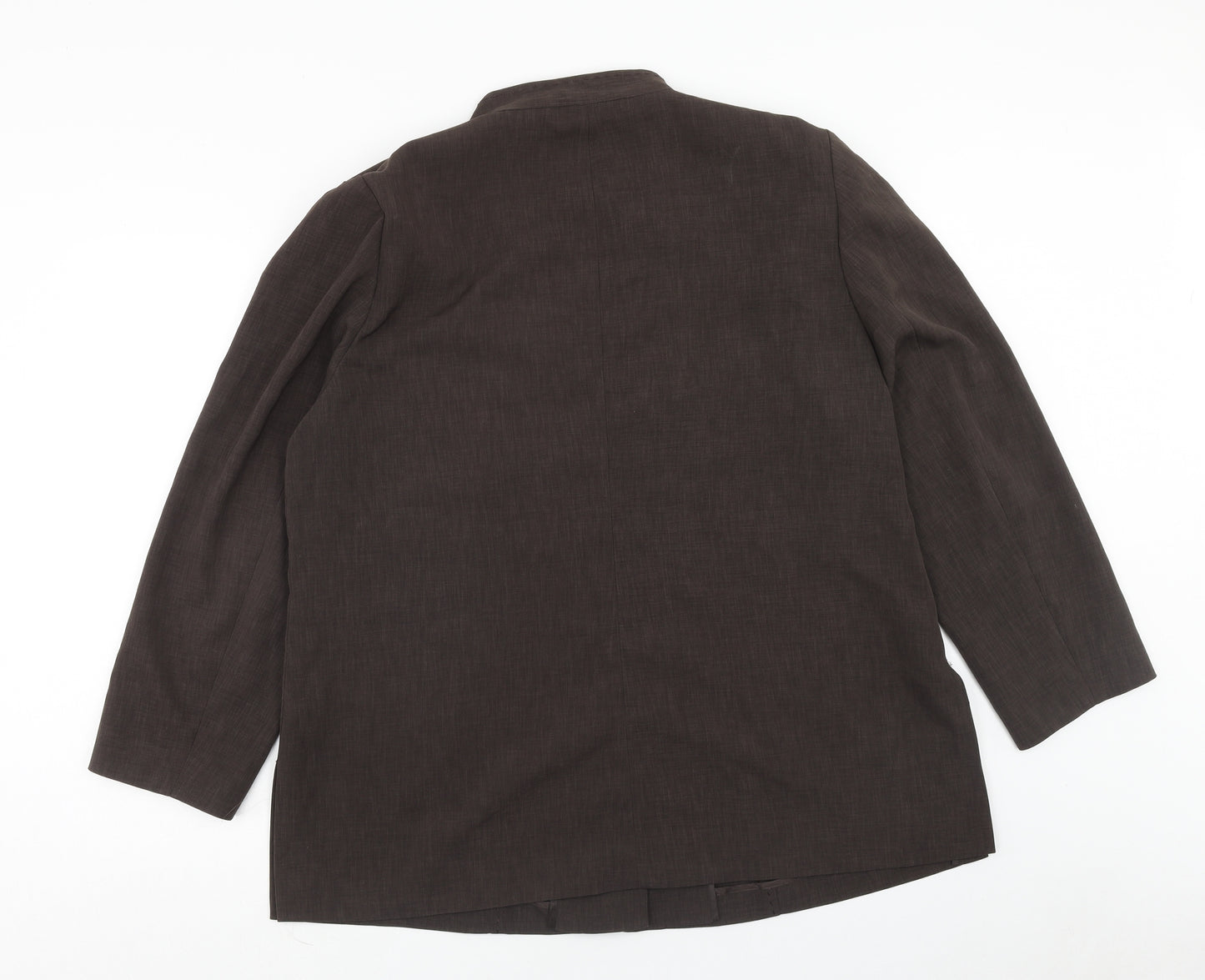 ELVI Womens Brown Jacket Size 20 Button