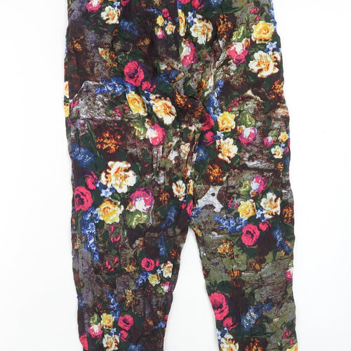 Motel Womens Multicoloured Geometric Viscose Bloomer Trousers Size S Regular Zip