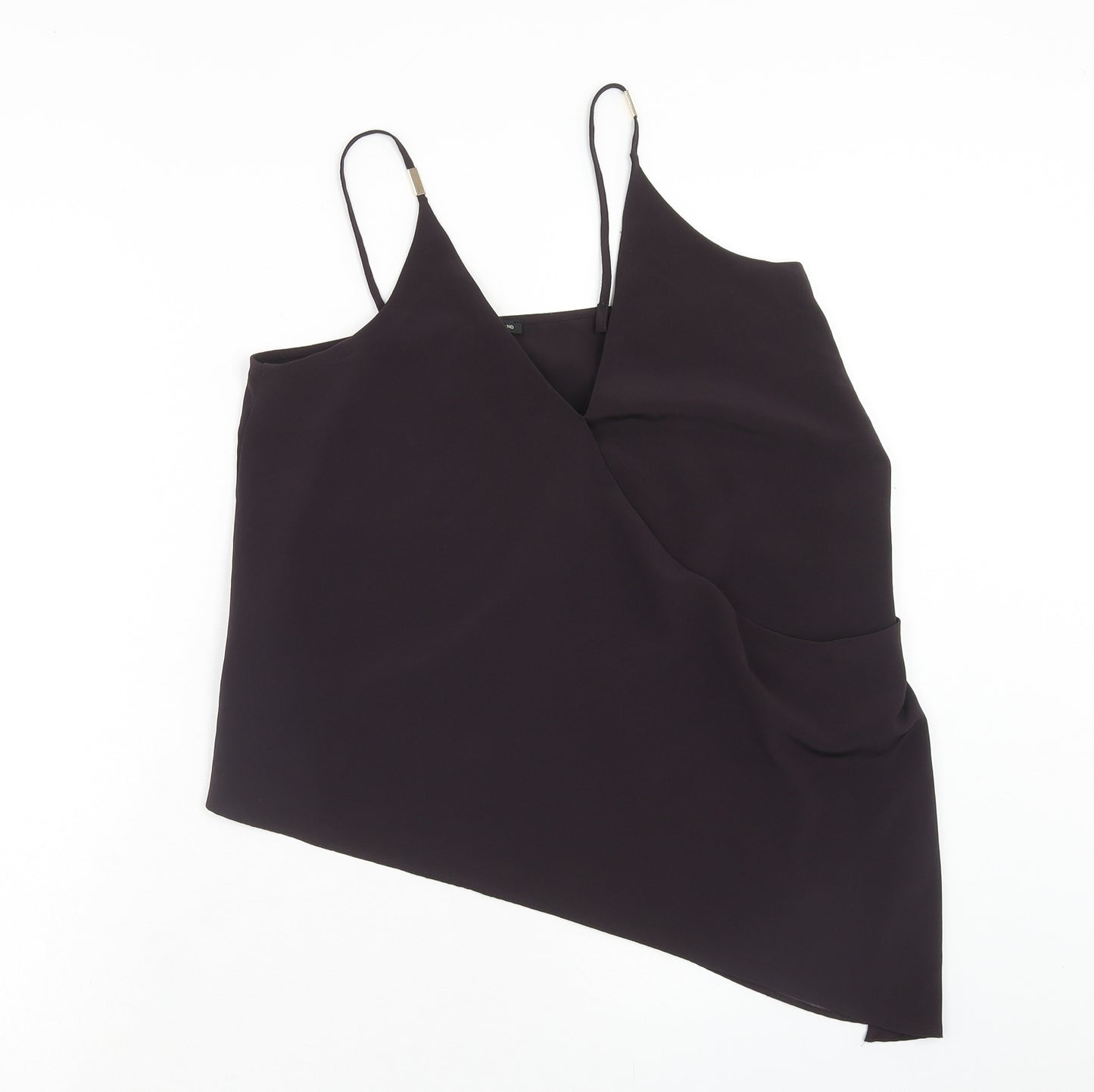 River Island Womens Purple Polyester Camisole Tank Size 8 V-Neck - Asymmetric