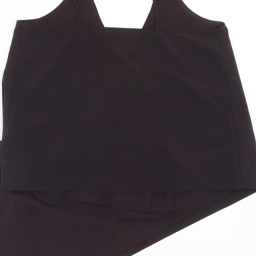 River Island Womens Purple Polyester Camisole Tank Size 8 V-Neck - Asymmetric