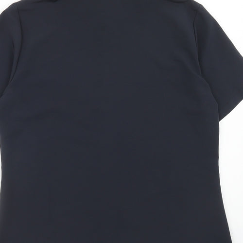 Primark Womens Black Polyester Basic Button-Up Size 14 Collared