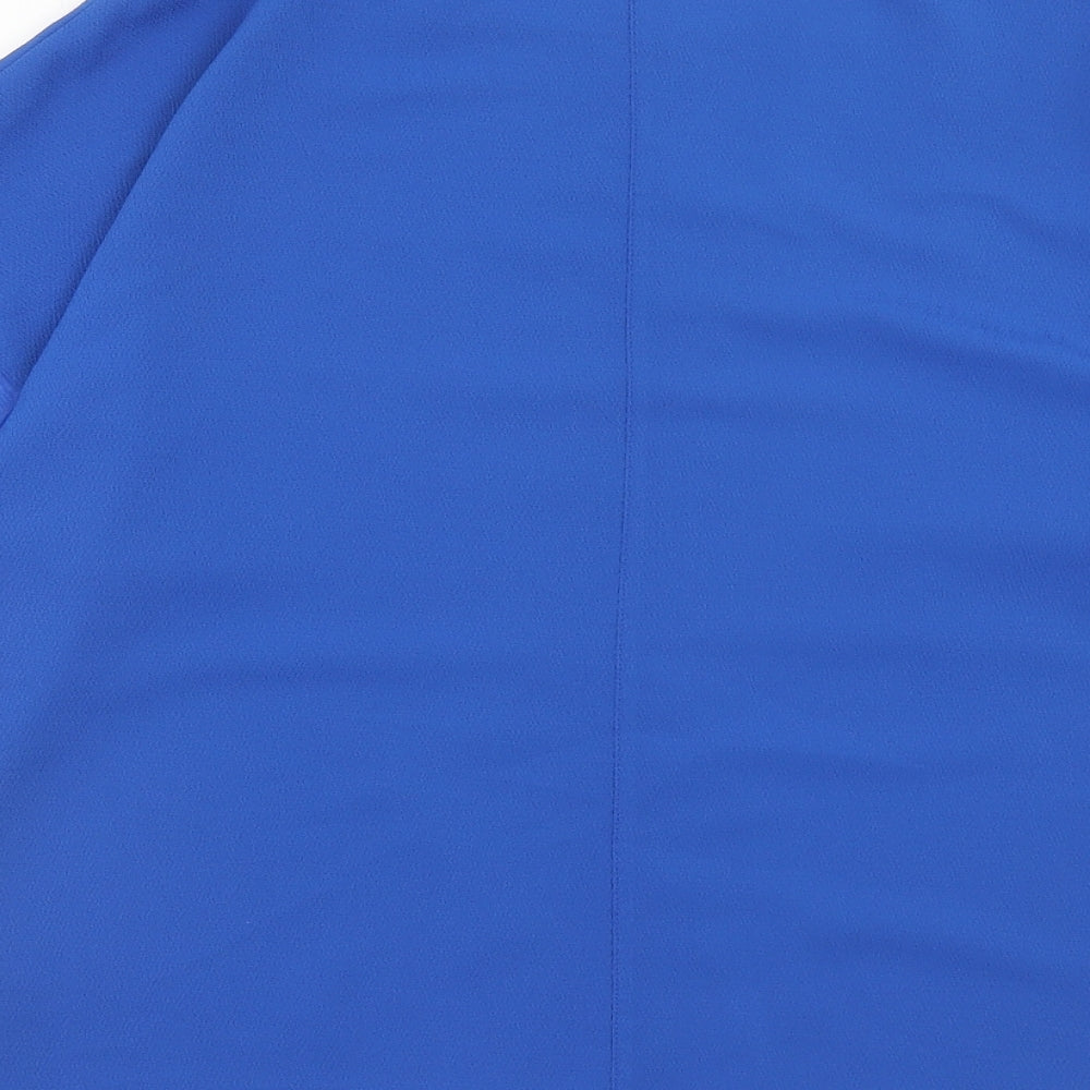 Marks and Spencer Womens Blue Polyester Basic Blouse Size 12 Boat Neck