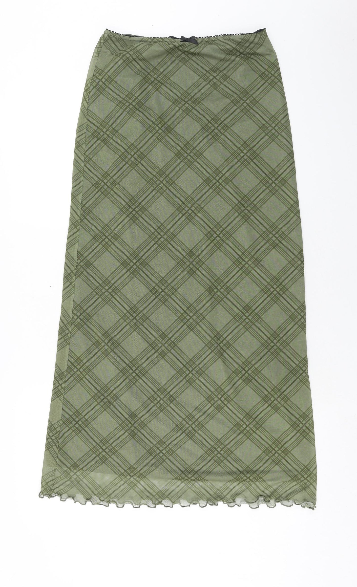 Urban Outfitters Womens Green Geometric Polyester Maxi Skirt Size S