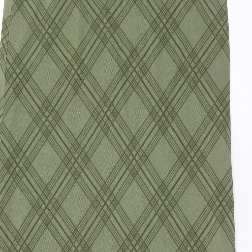 Urban Outfitters Womens Green Geometric Polyester Maxi Skirt Size S