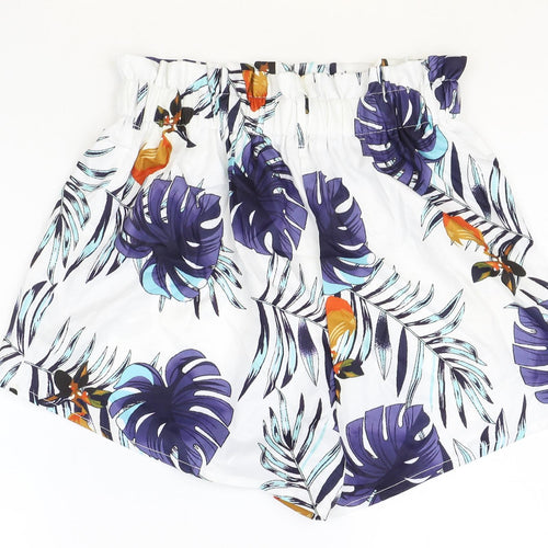 Shein Womens Multicoloured Floral Polyester Bermuda Shorts Size M Regular