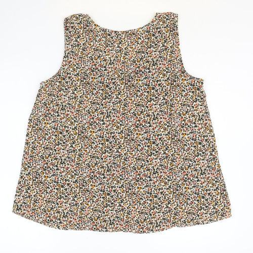 TU Woman Womens Multicoloured Geometric Polyester Basic Blouse Size 14 Round Neck