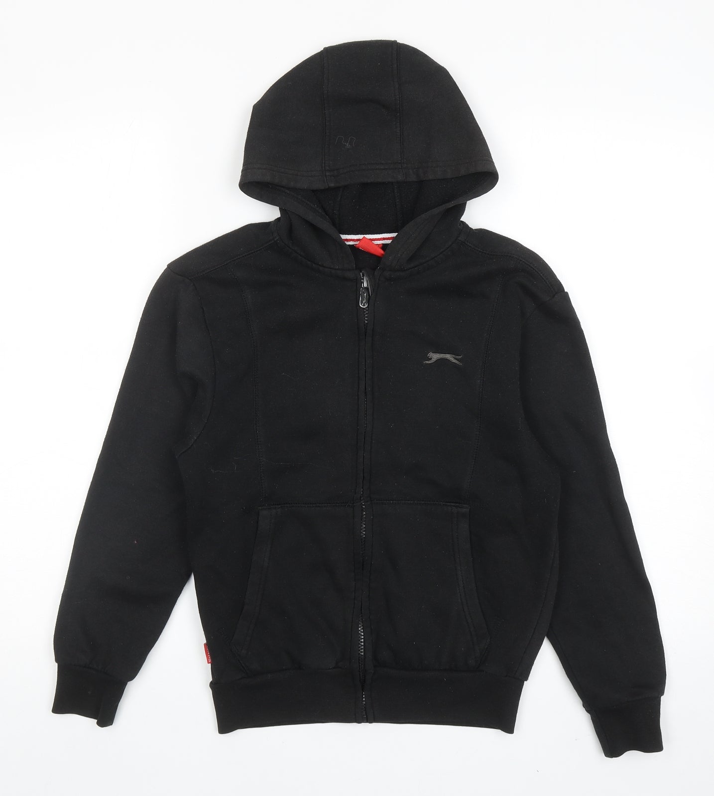 Slazenger Boys Black Cotton Full Zip Hoodie Size 7-8 Years Zip