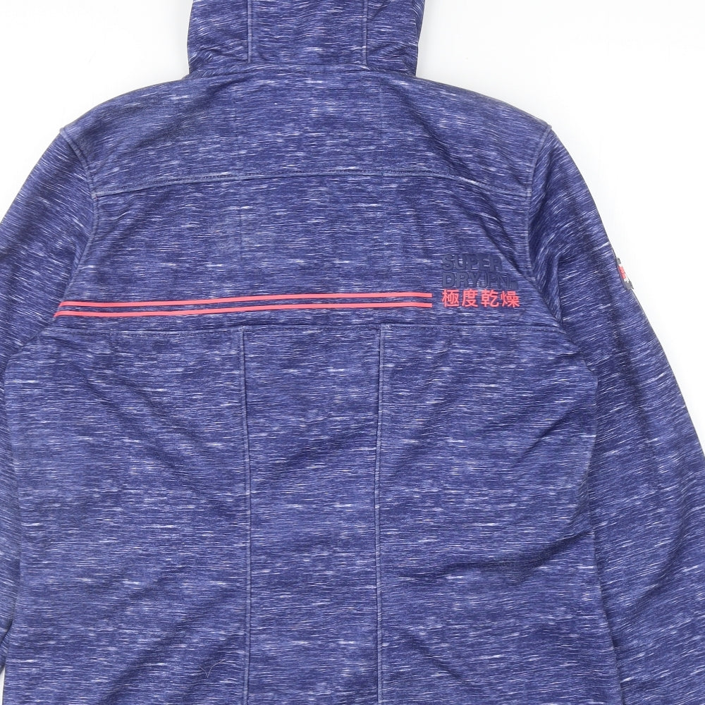 Superdry Womens Blue Windbreaker Jacket Size 12 Zip