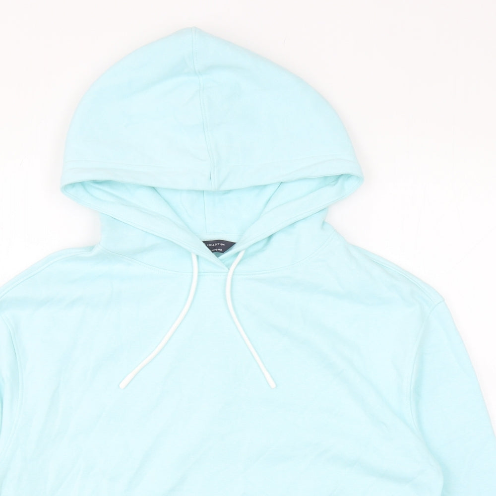 Marks and Spencer Womens Blue Polyester Pullover Hoodie Size 10 Pullover