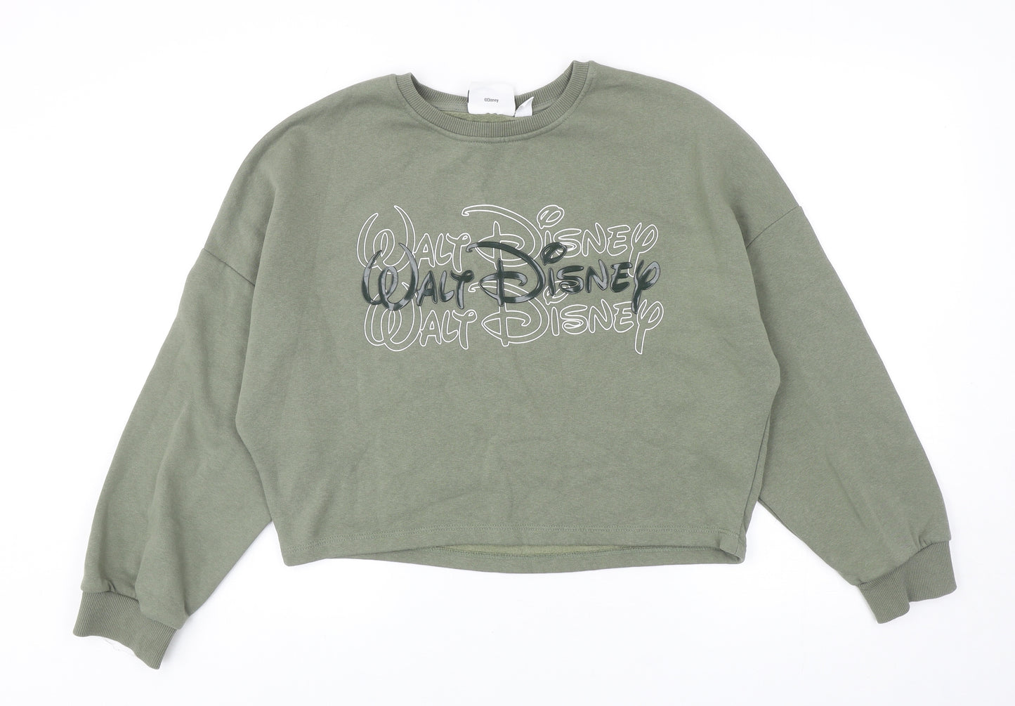 Primark Womens Green Cotton Pullover Sweatshirt Size S Pullover - Walt Disney