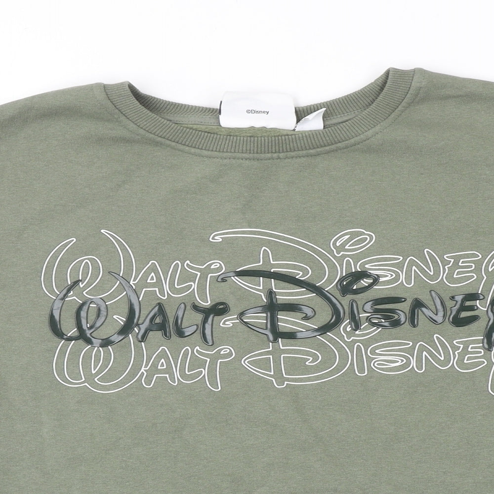 Primark Womens Green Cotton Pullover Sweatshirt Size S Pullover - Walt Disney