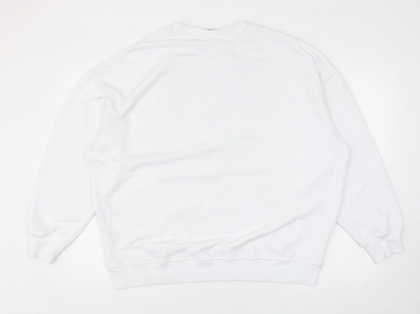 Primark Womens White Cotton Pullover Sweatshirt Size M Pullover - Mickey Mouse