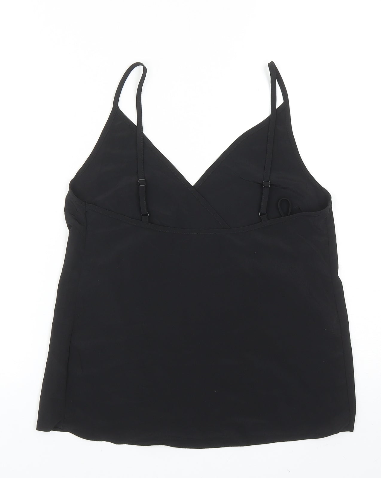 ASOS Womens Black Polyester Basic Tank Size 8 V-Neck