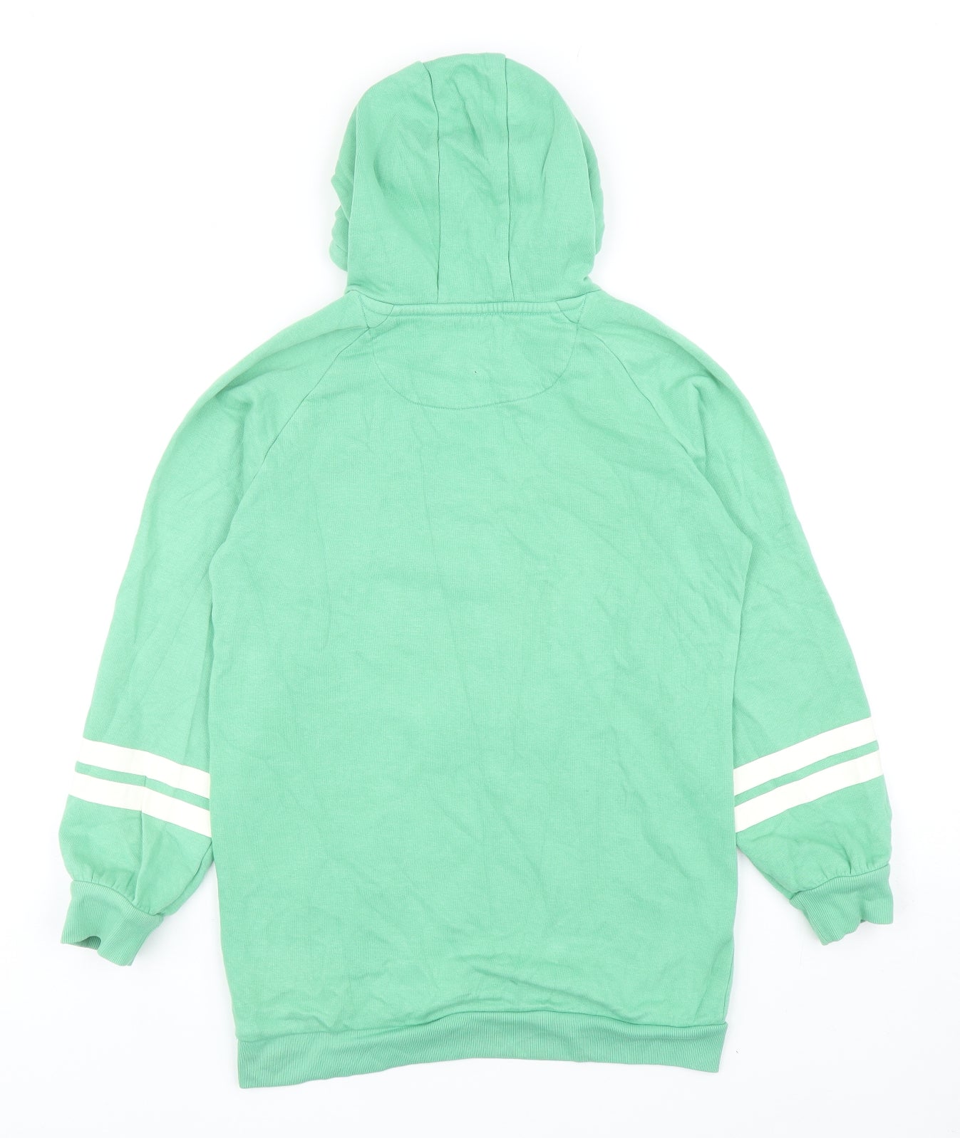 Marks and Spencer Girls Green Cotton Pullover Hoodie Size 11-12 Years Pullover
