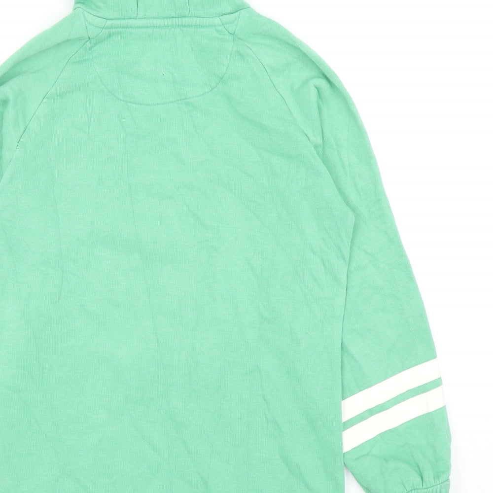 Marks and Spencer Girls Green Cotton Pullover Hoodie Size 11-12 Years Pullover