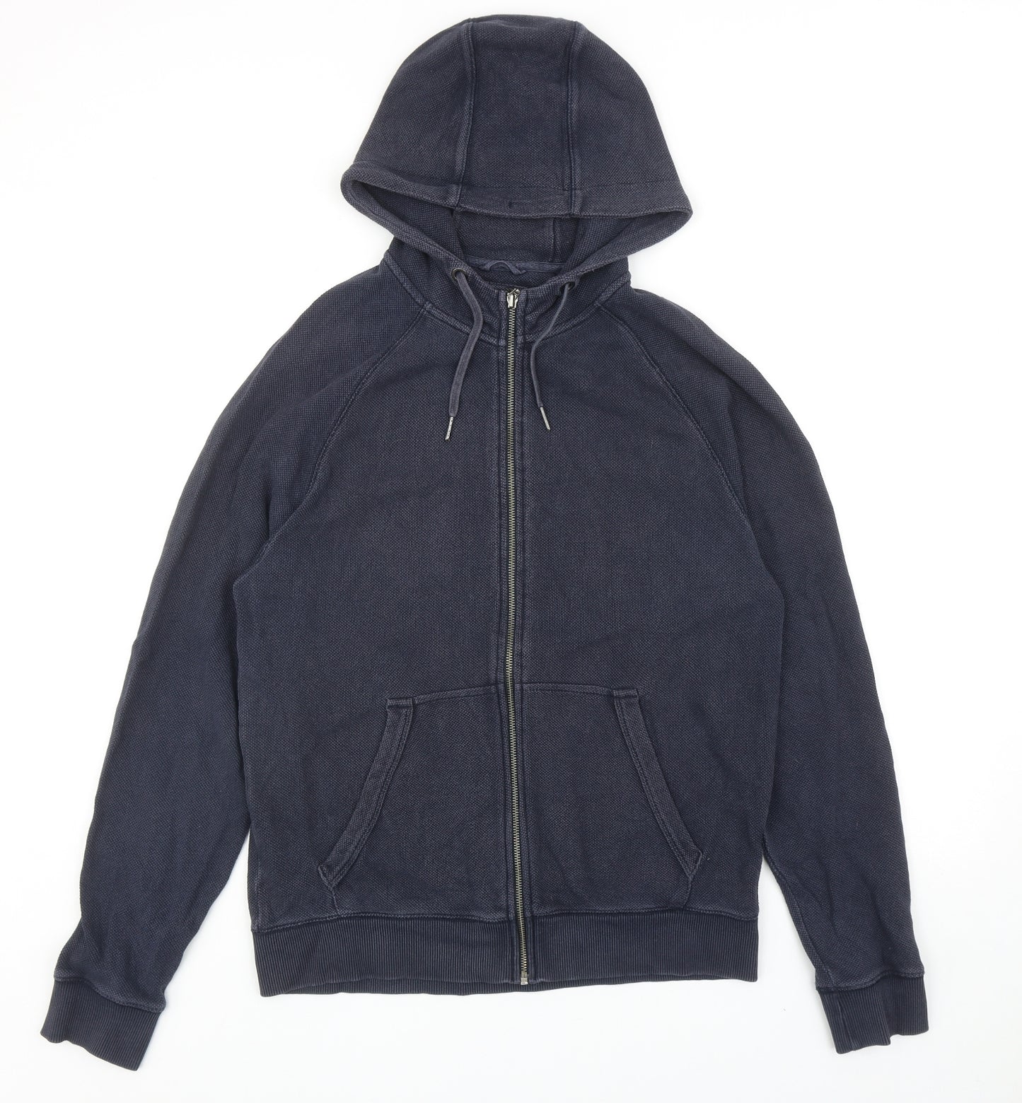 NEXT Mens Blue Cotton Full Zip Hoodie Size M
