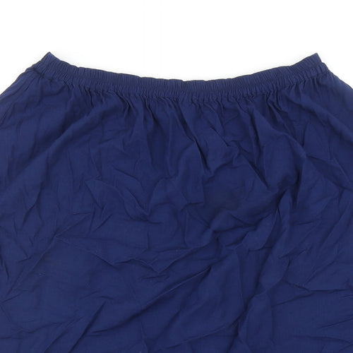 Uluwatu Womens Blue Geometric Viscose Tulip Skirt Size M