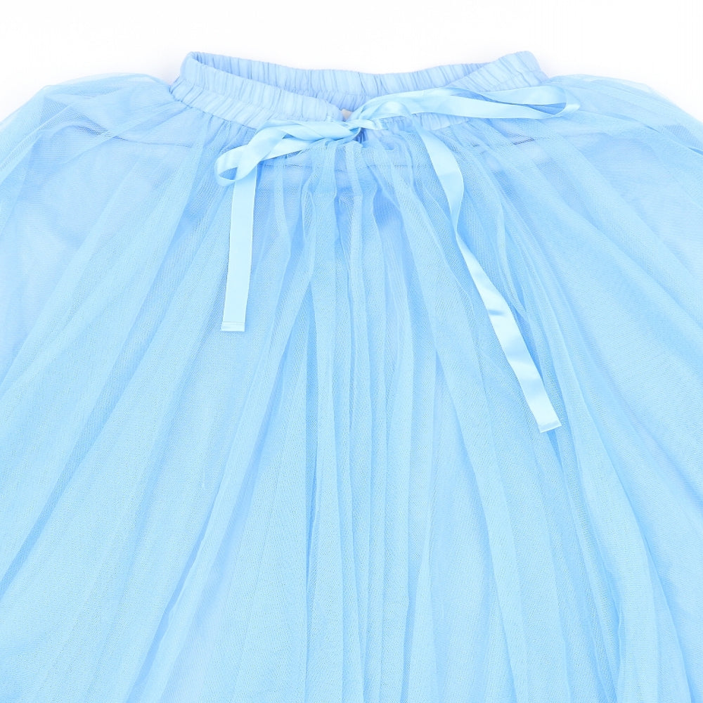 Choklate Womens Blue Polyester Tutu Skirt Size S Drawstring