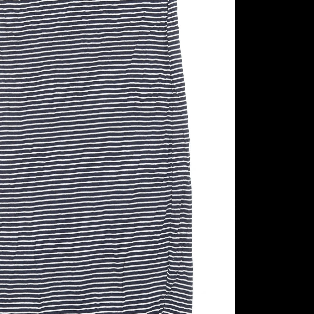 Gap Womens Blue Striped Viscose Tank Dress Size XS Round Neck Pullover