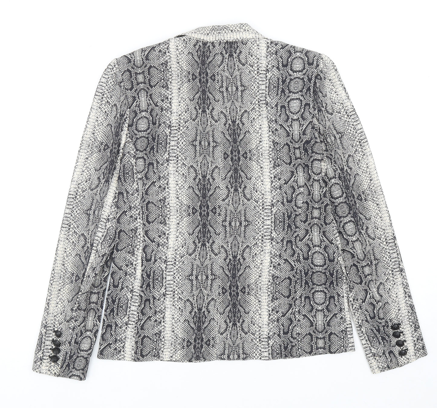 The Kooples Womens Grey Geometric Polyester Jacket Blazer Size M
