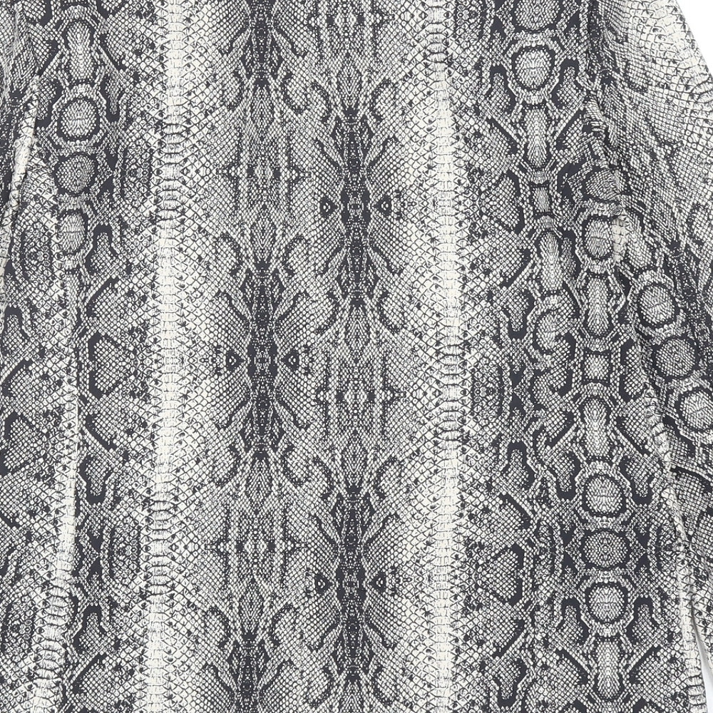 The Kooples Womens Grey Geometric Polyester Jacket Blazer Size M