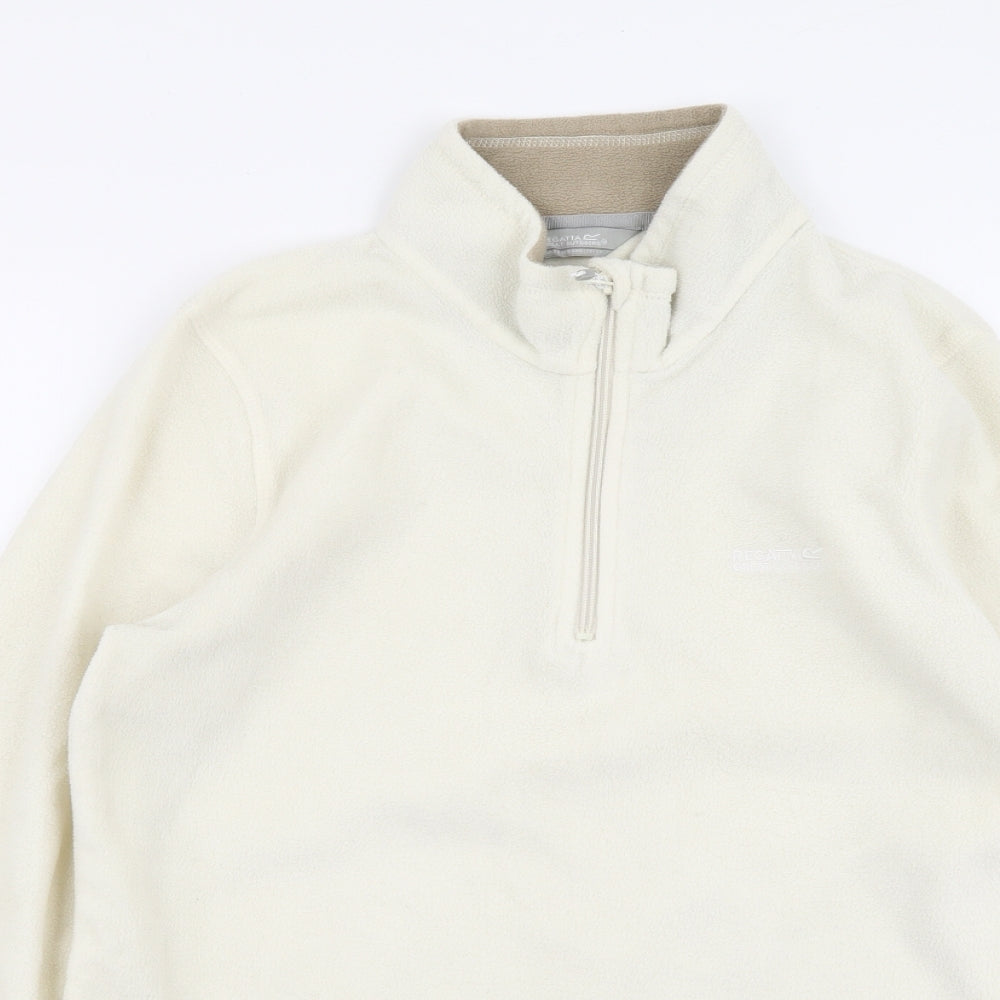 Regatta Womens Ivory Polyester Pullover Sweatshirt Size 12 Zip