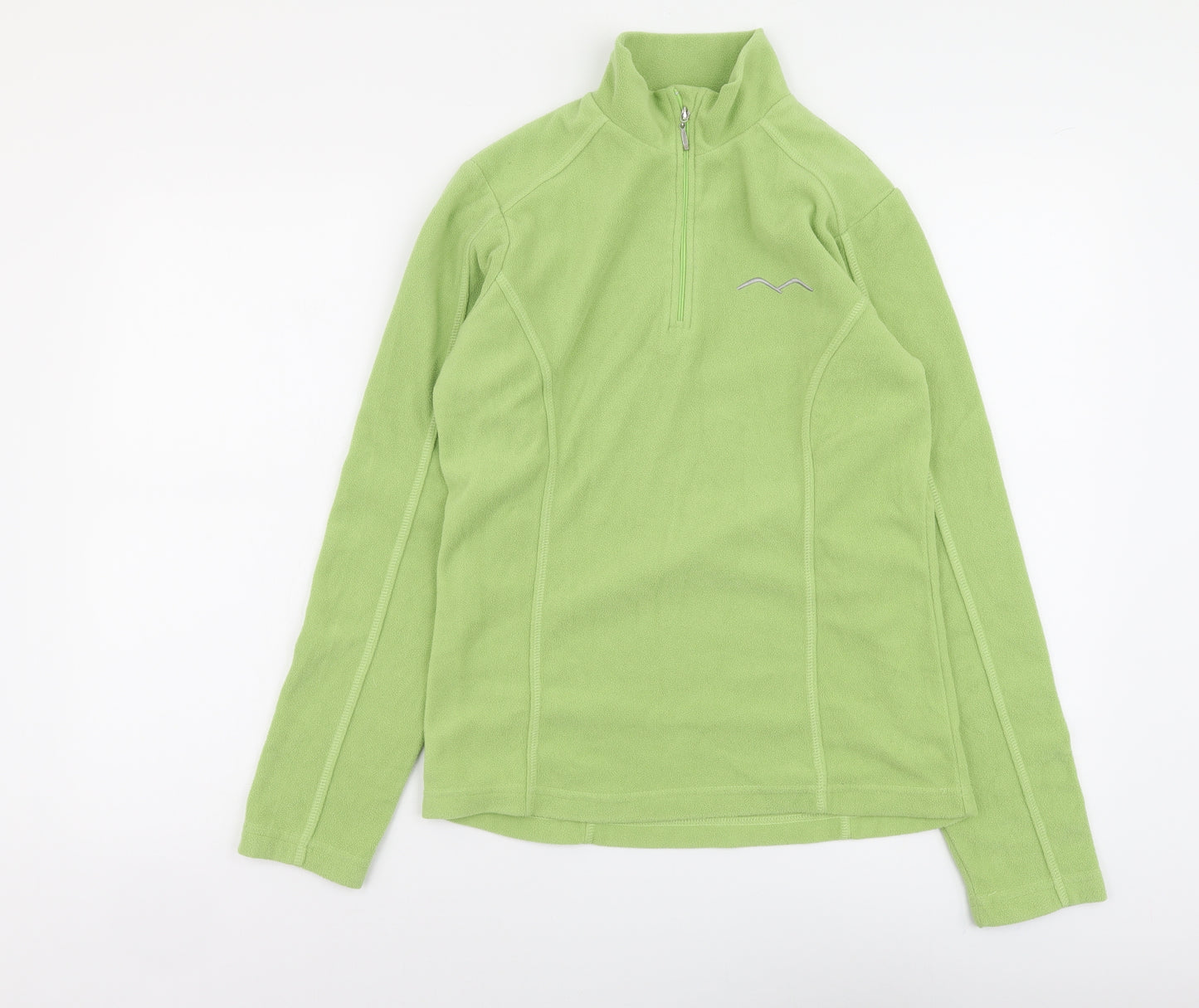 Comptoir Des Montagnes Womens Green Polyester Pullover Sweatshirt Size S Zip