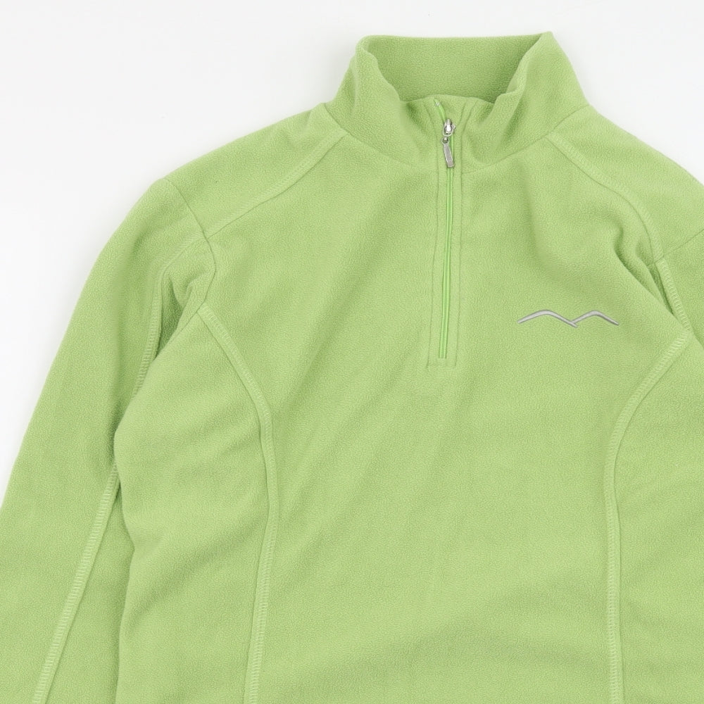 Comptoir Des Montagnes Womens Green Polyester Pullover Sweatshirt Size S Zip