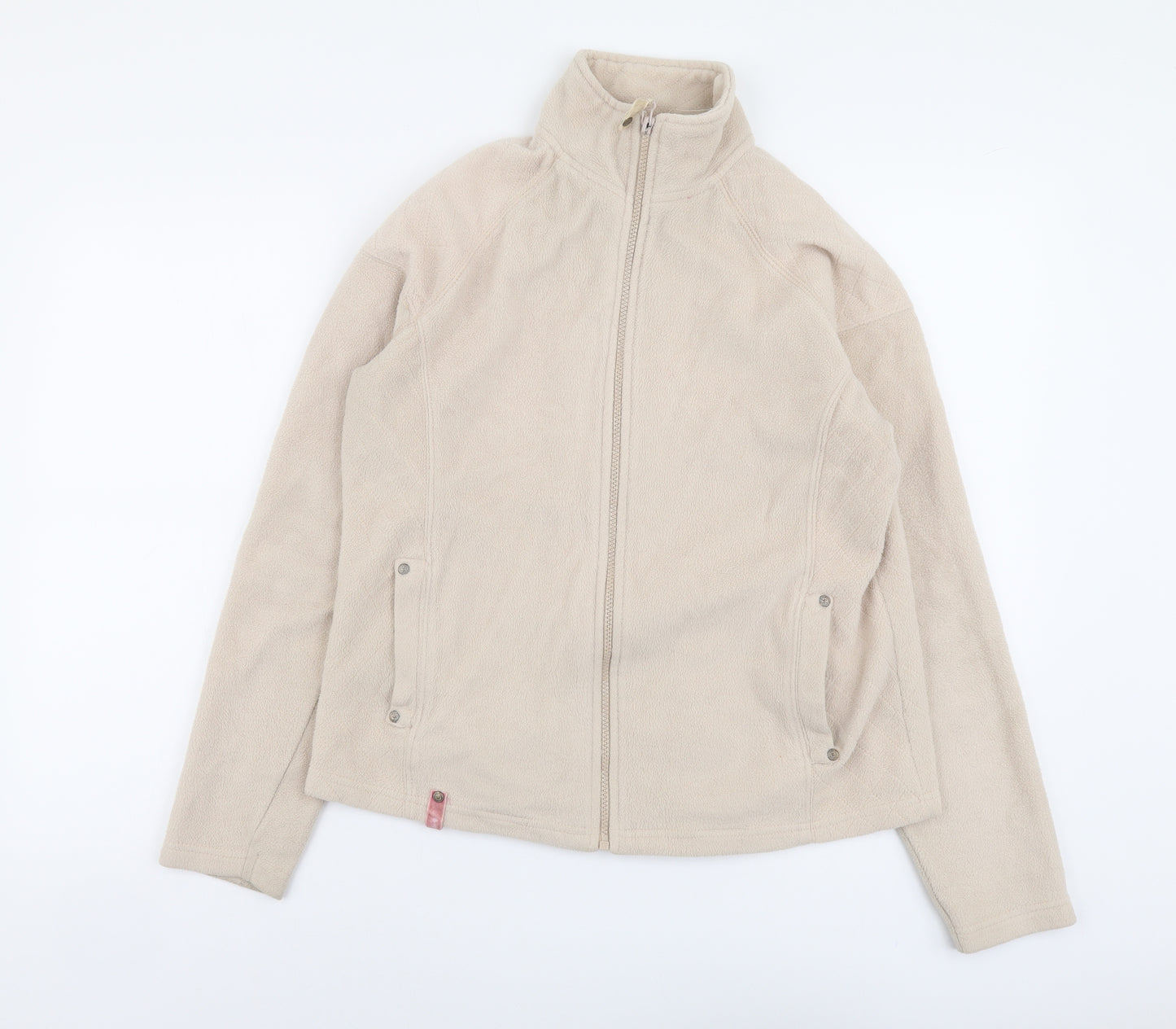 M&Co Womens Beige Jacket Size 16 Zip - Fleece