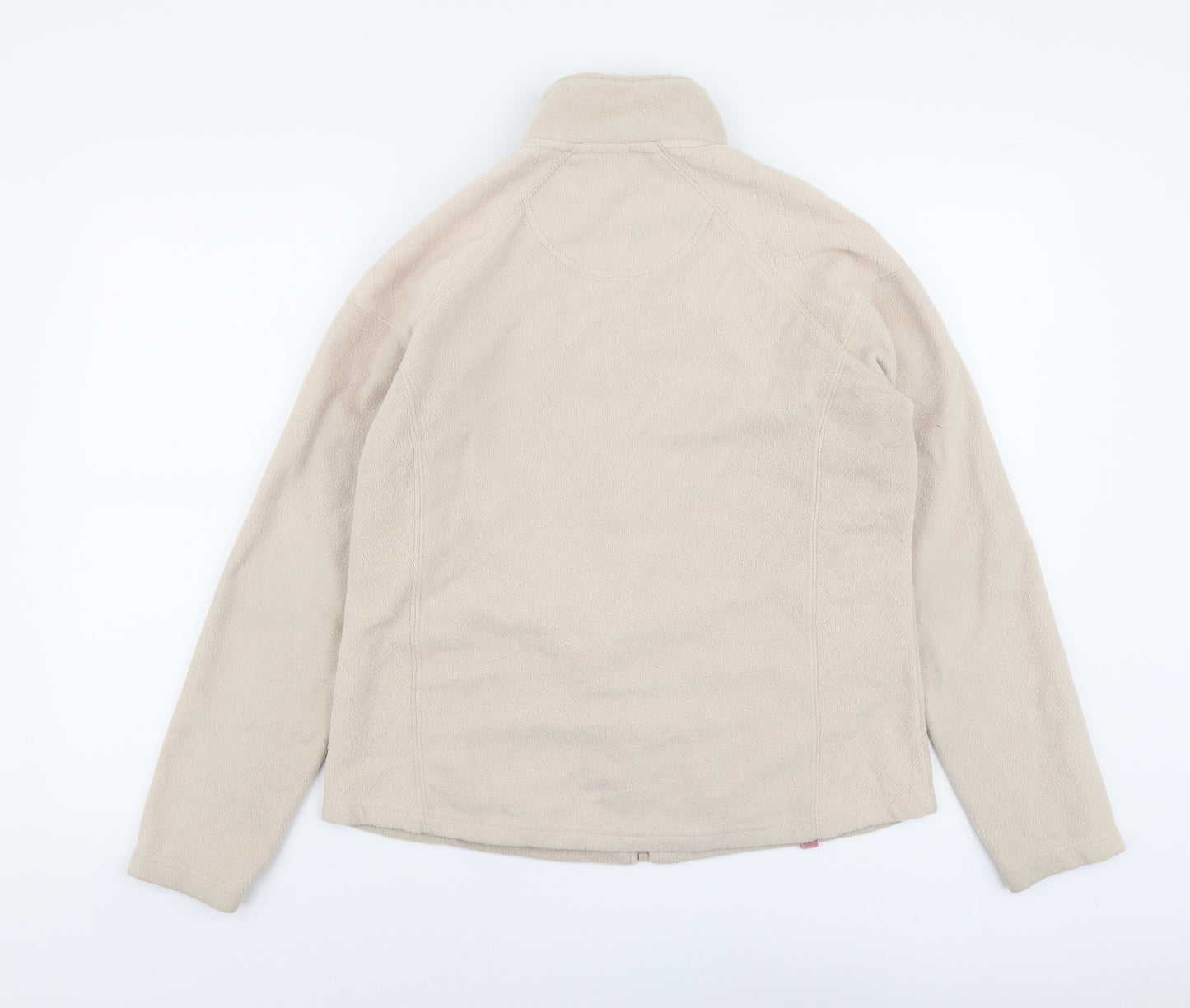 M&Co Womens Beige Jacket Size 16 Zip - Fleece
