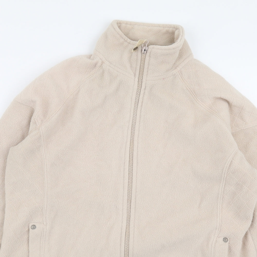 M&Co Womens Beige Jacket Size 16 Zip - Fleece