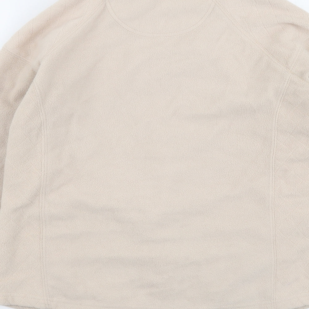 M&Co Womens Beige Jacket Size 16 Zip - Fleece