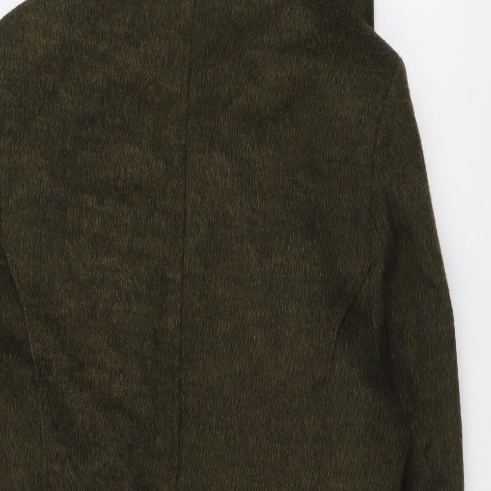 Esin Womens Green Overcoat Coat Size 20 Tie