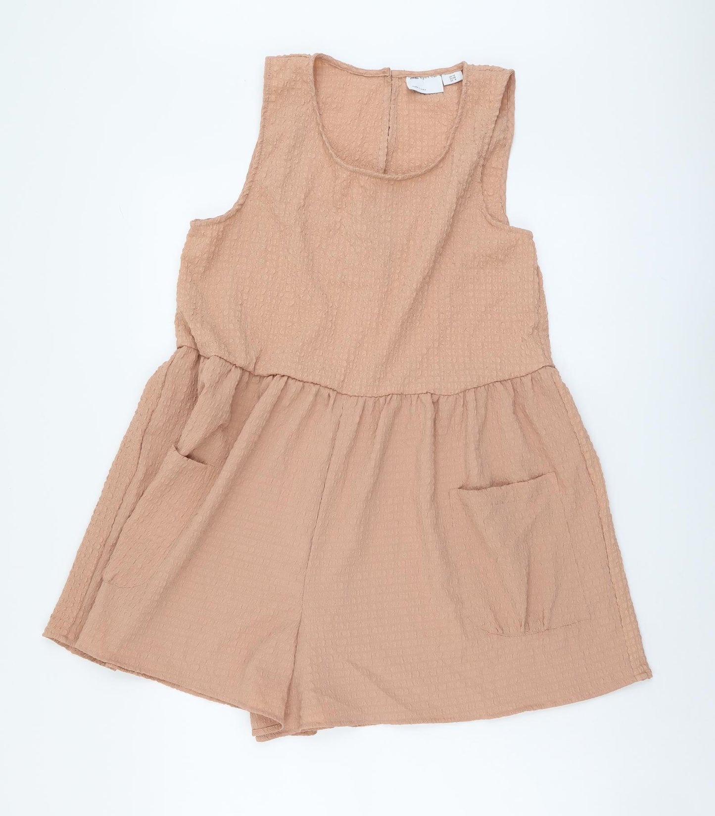 ASOS Womens Pink Polyester Playsuit One-Piece Size 10 Pullover