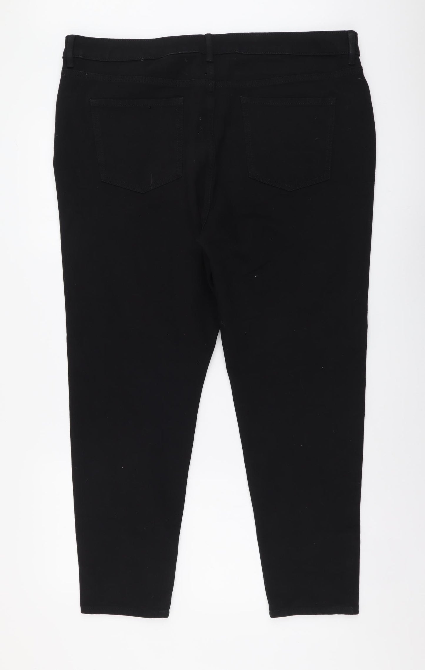 Marks and Spencer Womens Black Cotton Skinny Jeans Size 22 L27 in Regular Button