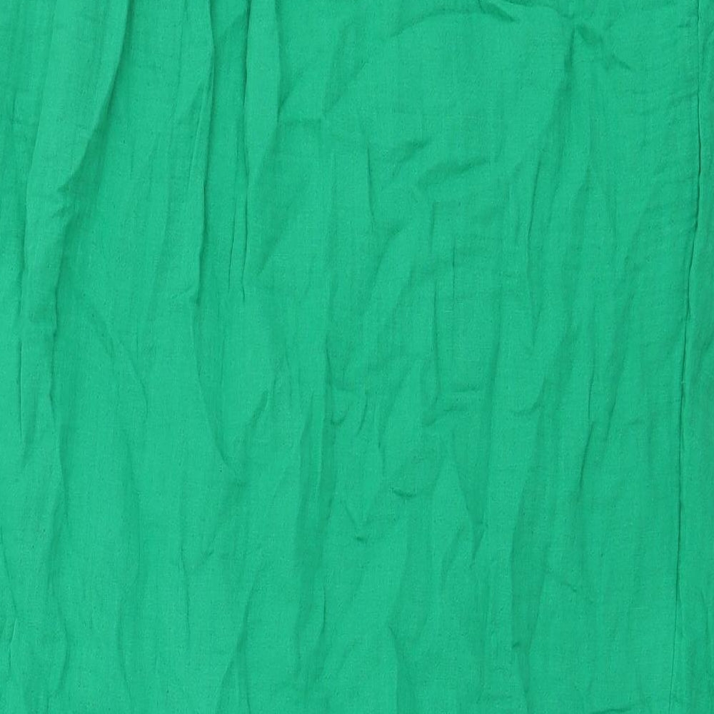 F&F Womens Green Cotton Wrap Skirt Size 14