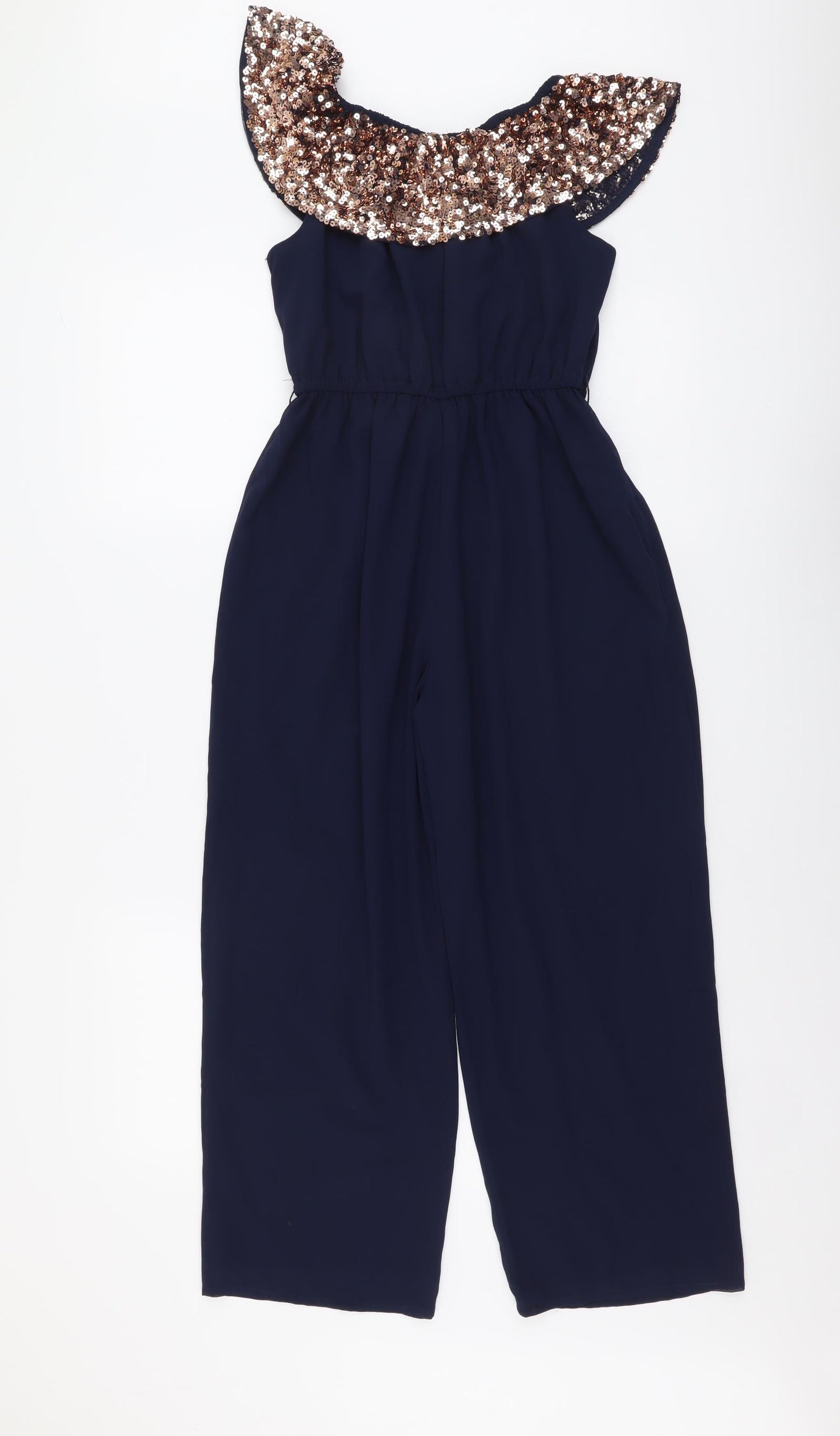 Monsoon Girls Blue Polyester Jumpsuit One-Piece Size 9-10 Years Pullover