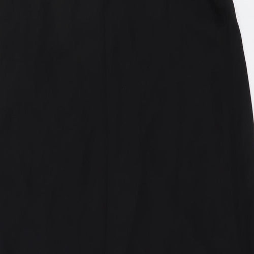 Debenhams Womens Black Polyester A-Line Size 10 Round Neck Button