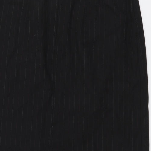 Klass Womens Black Geometric Polyester Straight & Pencil Skirt Size 12 Zip