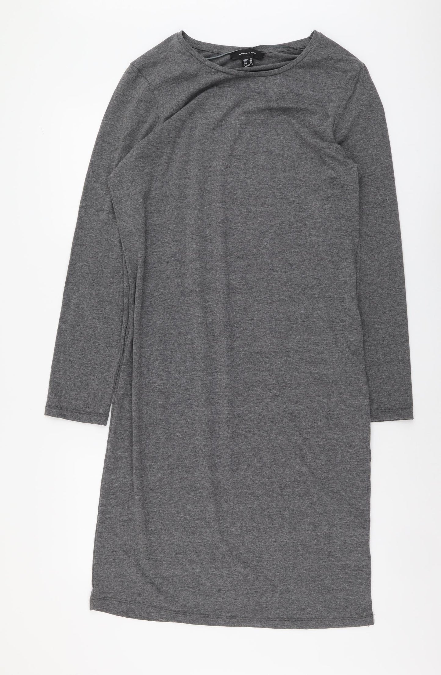 Atmosphere Womens Grey Polyester A-Line Size 20 Boat Neck Pullover