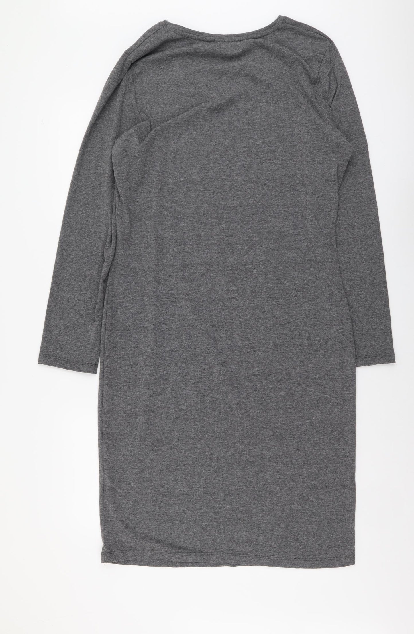 Atmosphere Womens Grey Polyester A-Line Size 20 Boat Neck Pullover