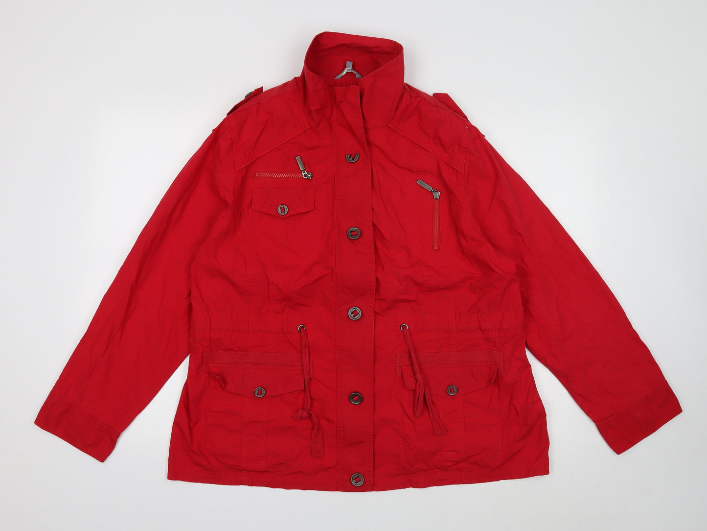 Marks and Spencer Womens Red Jacket Size 20 Zip