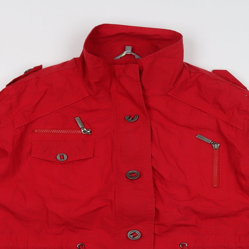 Marks and Spencer Womens Red Jacket Size 20 Zip