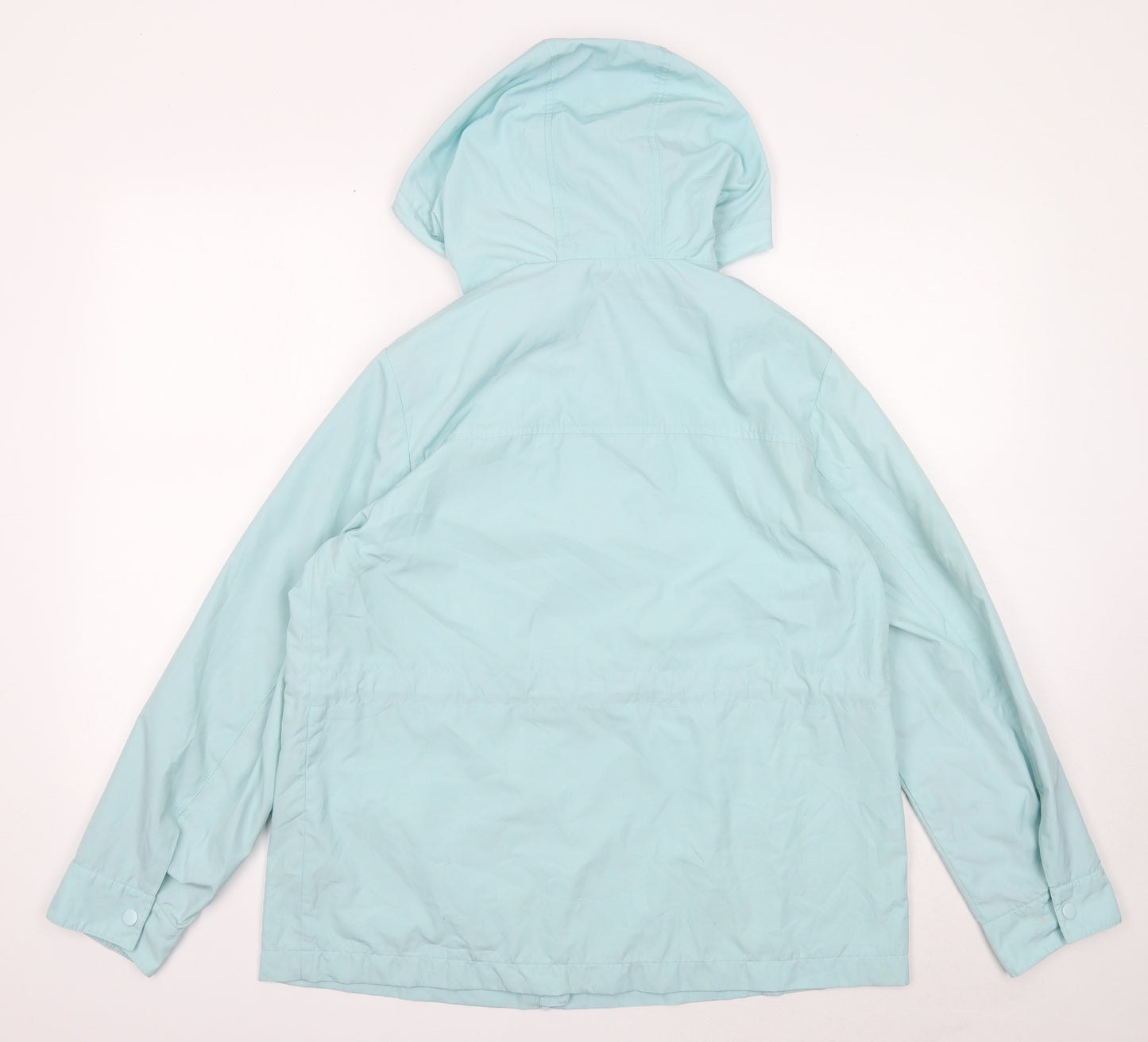 Marks and Spencer Womens Blue Rain Coat Jacket Size 14 Zip