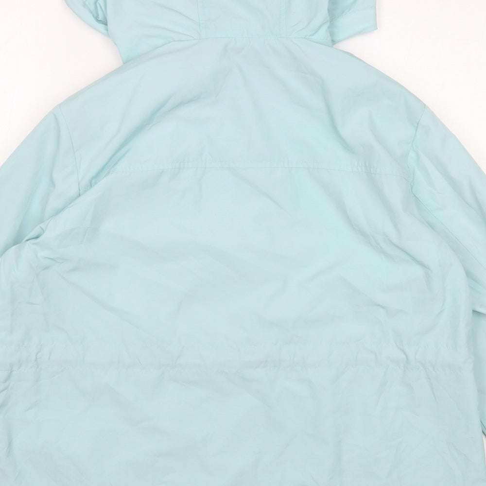 Marks and Spencer Womens Blue Rain Coat Jacket Size 14 Zip