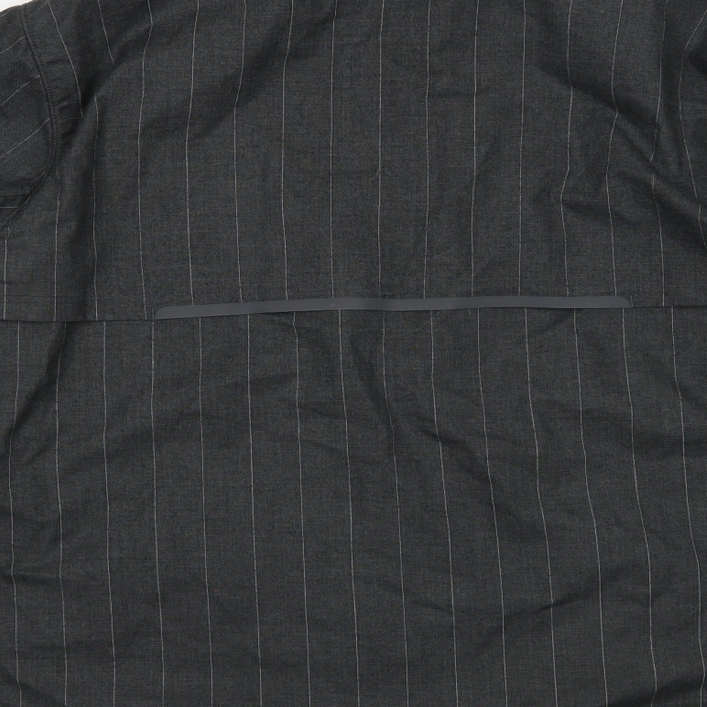 Brooks Mens Grey Striped Jacket Size XL Zip
