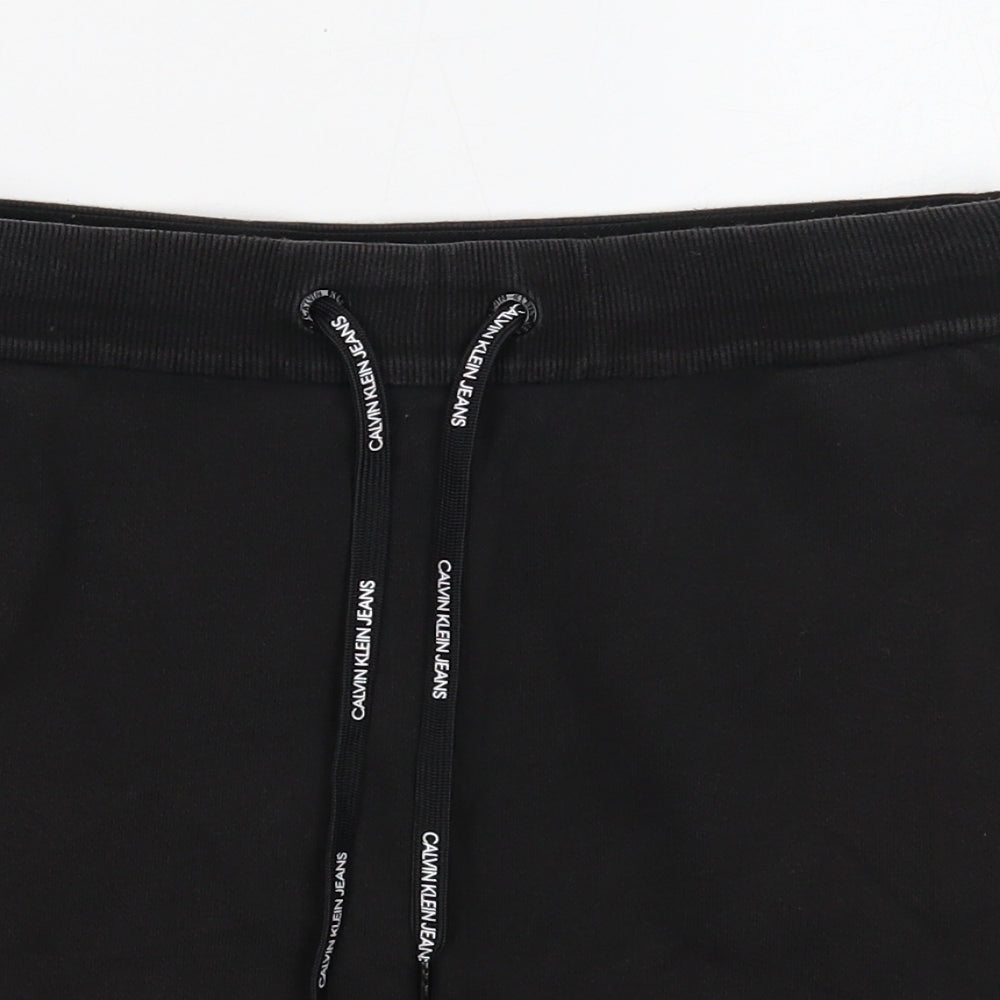 Calvin Klein Womens Black Cotton Bandage Skirt Size S